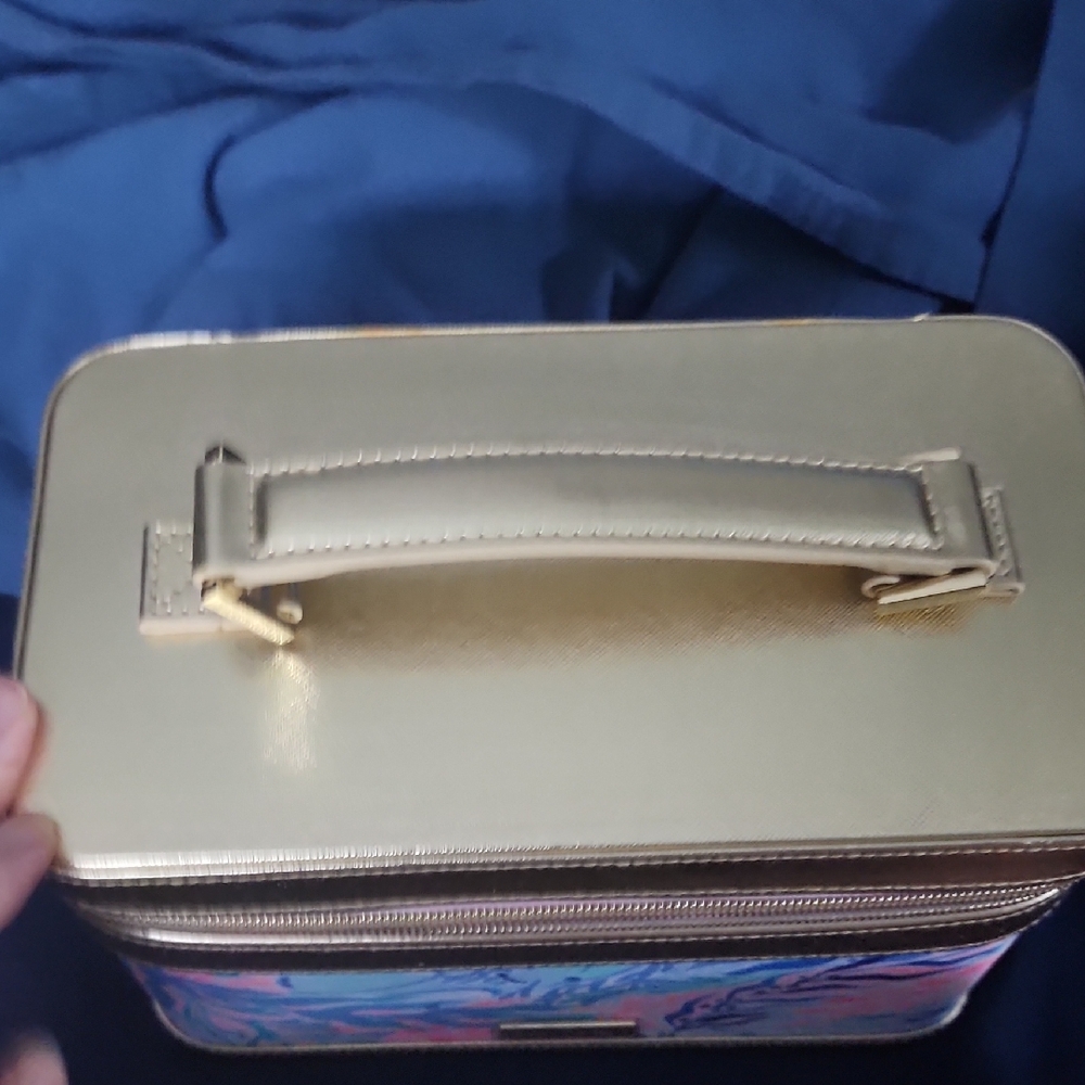Lilly Pulitzer Pink and Blue Cosmetic Case - Picture 3 of 6